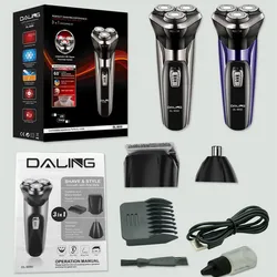 2022 New 3 IN 1 Electical Hair Shaver USB Rechargeable Trimmer Electric Razor Waterproof Body Shaving Beard Knife Tools