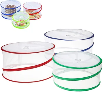 

3pcs/set Kitchen Collapsible For Home Pest Control Round Shape Picnic Elastic Outdoor Insect Prevention Food Cover Durable Table