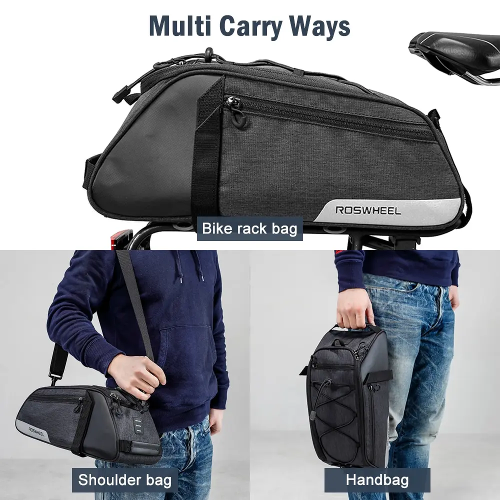 Perfect Lixada Water Repellent Cycling Bike Rear Seat Bag Bike Trunk Cargo Pack Road Bike Carrier Bag basket for Bicycle Accessories 3