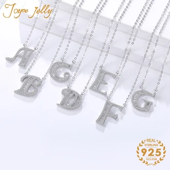 

JoyeceJelly Women 925 Sterling Silver Necklace for Women Mossanites Jewelry Classic Letters Style Wedding Trendy Gift Wholesale