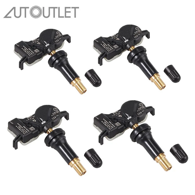 

AUTOUTLET for 4 pcs TPMS Sensor TIRE PRESSURE SENSOR for 68313387AB 433MHz Tire Pressure Monitoring Sensor
