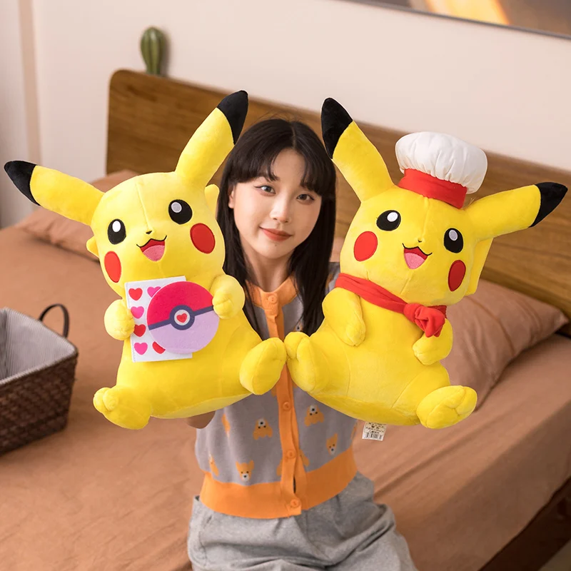 30cm New Pikachu Kawaii Plush Toys Anime POKEMONed Stuffed Doll Room Decorate Fashion Sofa Display Bedside Pillow Gift For Kids