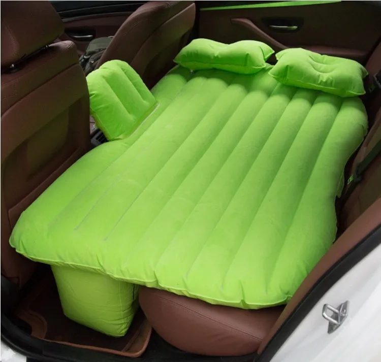 Многофункциональный автомобильный надувной матрас кровать подушка на заднее сиденье подушки насос путешествия Кемпинг пляж отдых Тур путешествие газон Пикник - Цвет: Green