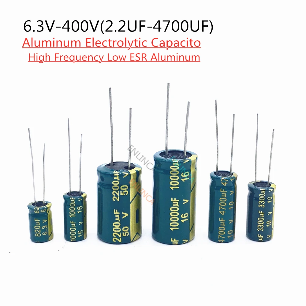 10V 16V 25V 35V 50V 400V High Frequency Low ESR Aluminum Capacitor 100UF 220UF 330UF 470UF 680UF 1000UF 1500UF 2200UF 3300UF 10pcs10v 16v 25v 35v 50v 400v high frequency low esr aluminum capacitor 100uf 220uf 330uf 470uf 680uf 1000uf 1500uf 2200uf3300uf