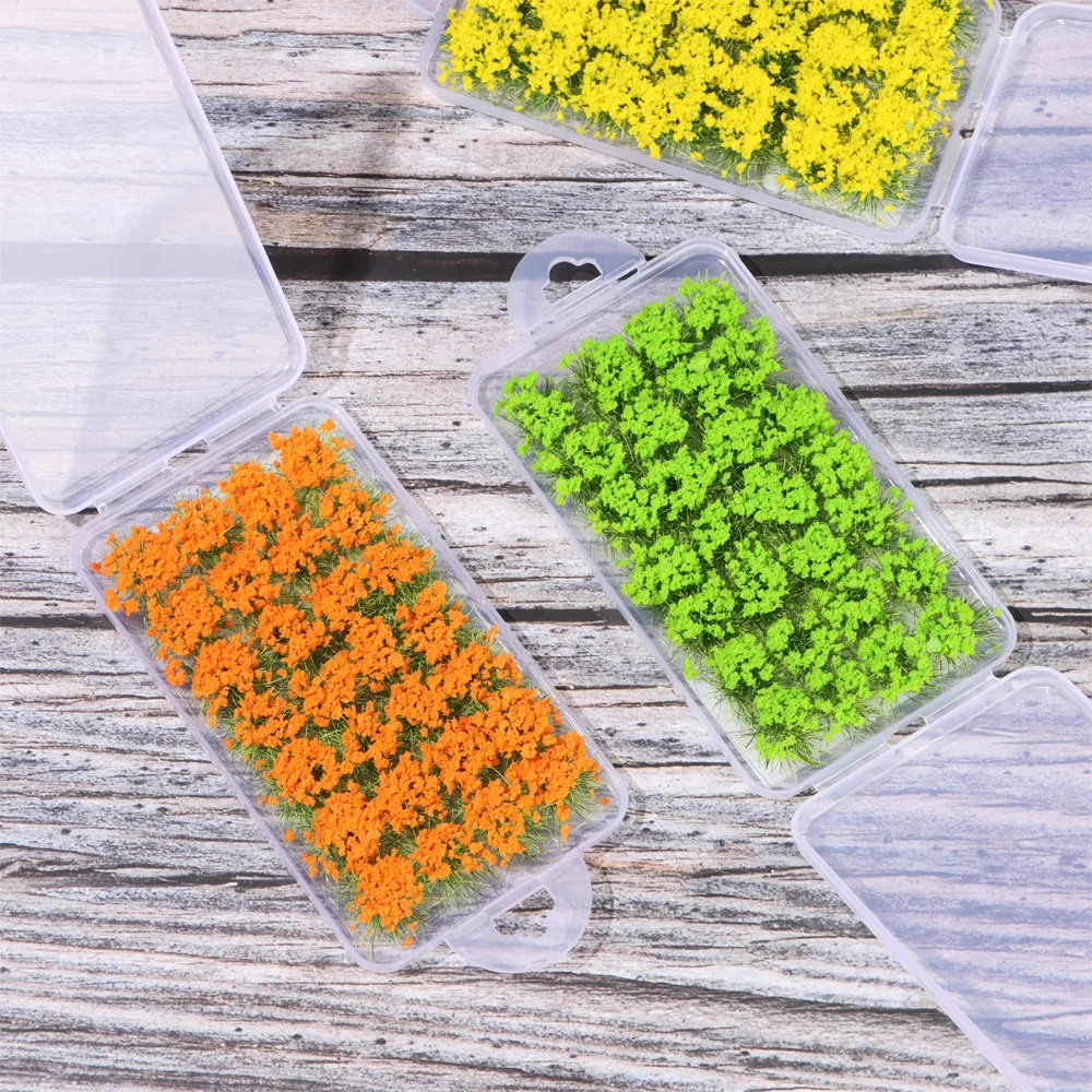 Artificial Plants 28/50PCS/Box Simulation Terrain Production Flower Cluster Mini Micro Landscape Wild Miniature Grass Model Scene Game Sandbox artificial plants
