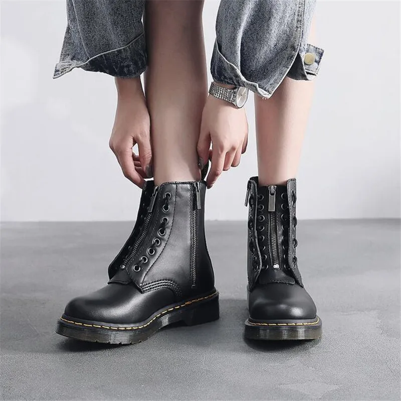 Jady/розовые женские ботильоны на молнии спереди; обувь на толстой ...