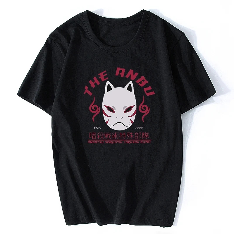 

NARUTO Anime Anbu Printed Japan T-shirts Streetwear Short Sleeve O-Neck Tees Tops Summer Funny Tops for Men Camisetas Hombre