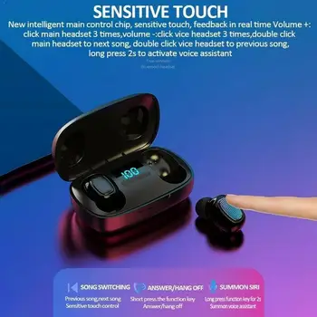 

TWS Wireless Bluetooth Earphones HIFI Stereo Wireless Waterproof Gaming Headset Headphones Bluetooth T10 Sports F8V3