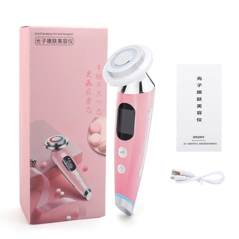 LED Facial Massager 3Color Photon Therapy Anti-Aging Skin Care Device for Wrinkles Skin Rejuvenation Tightening Machine