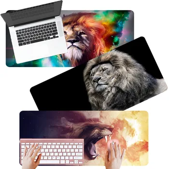 

large Mouse Pad Lion Animal Mouse Mat Gaming Mousepad Lock Edge Game Keyboard Pad Desk mouse pad Mat For Gamer Study Office