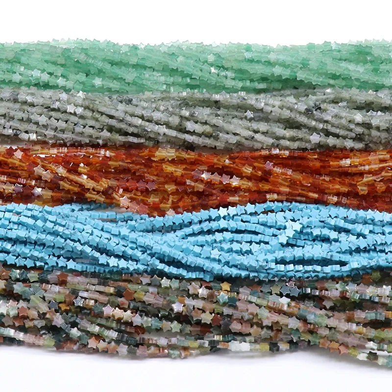 

4-5mm Star Shape Natural Stone Beads Small Stone Beads Unique Style Fashion DIY Jewelry Necklace Bracelet