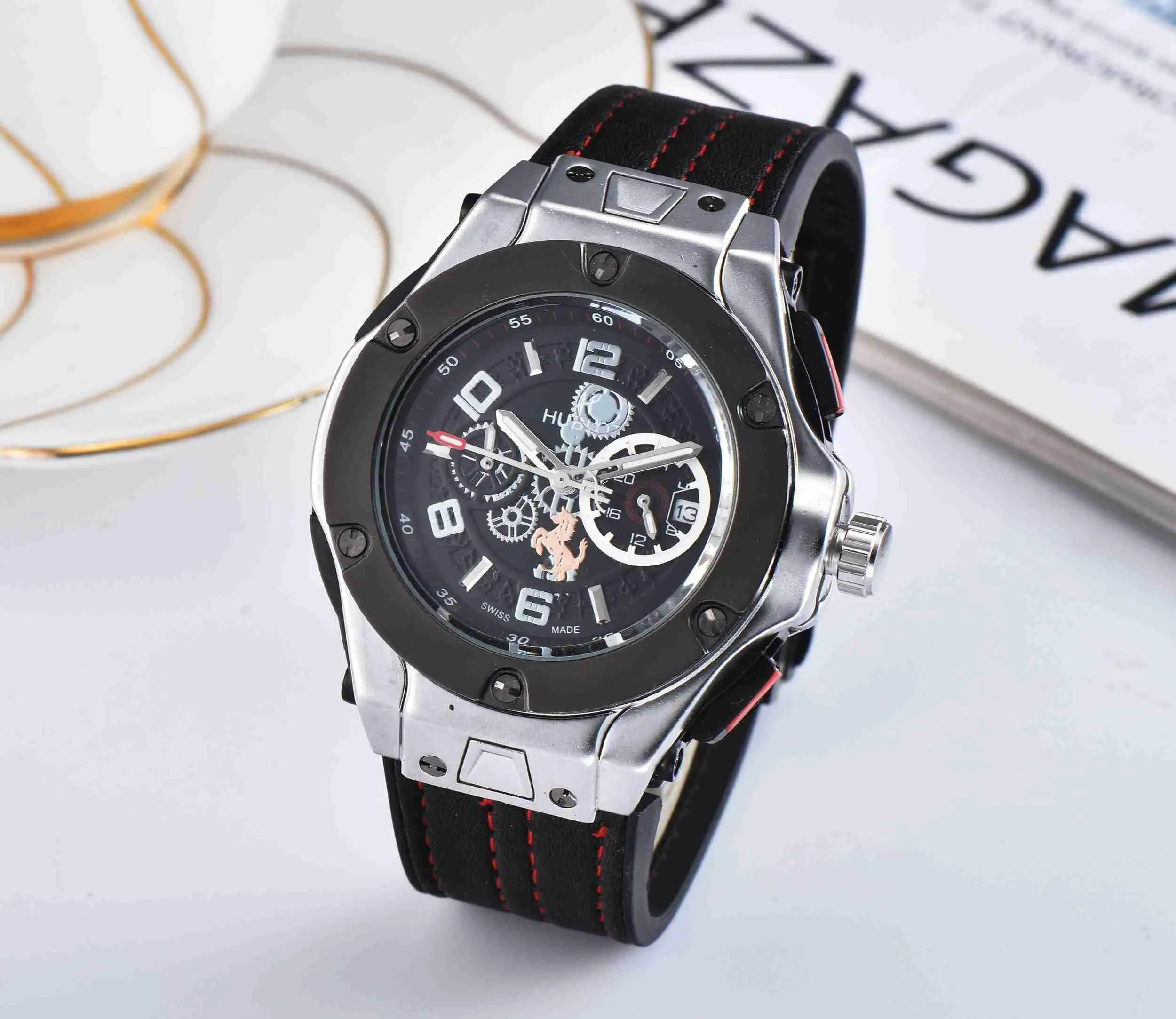 

2019 Watch Luxury Mens watches quartz stopwatch all function all pointers work HUBLOT watch waterproof man women
