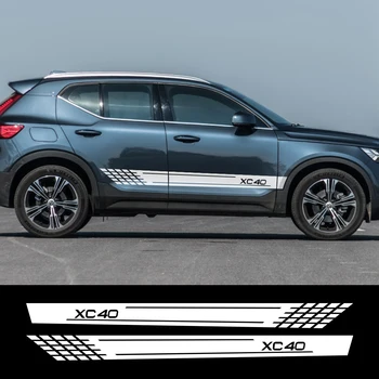 

For Volvo XC40 XC60 XC90 Car Long Side Skirt Stickers Car Decoration DIY Vinyl Film Auto Sport Styling Decals Car Accessories