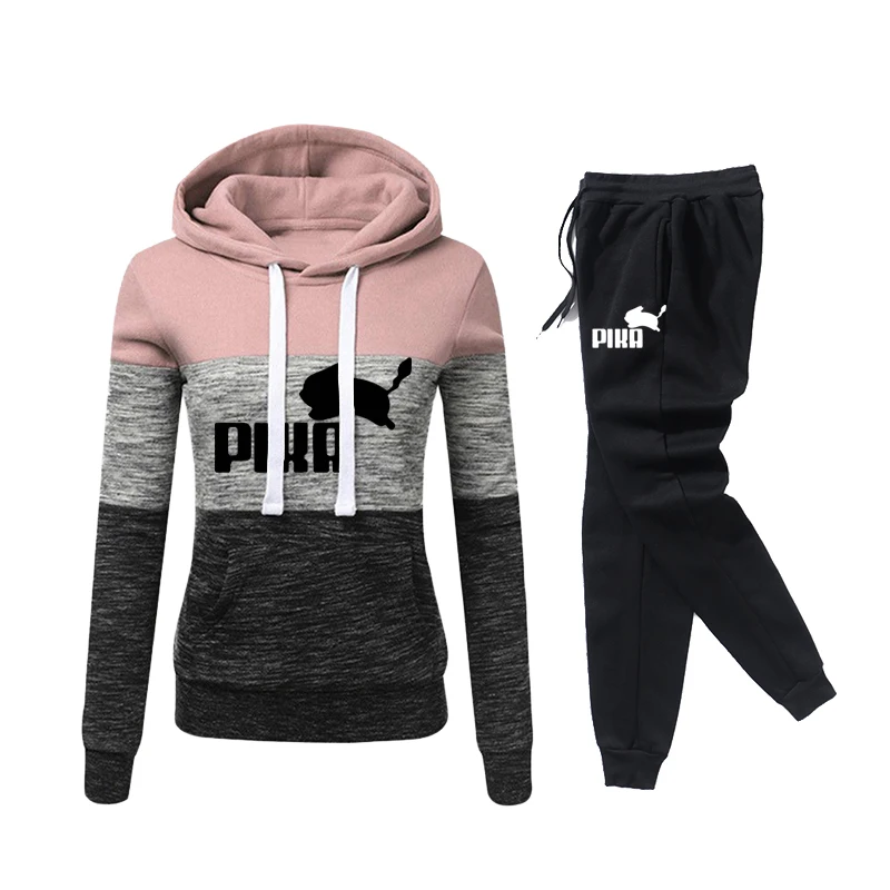 Solid Color Sweatsuit Set for Women Two Piece Outfits Oversized ...