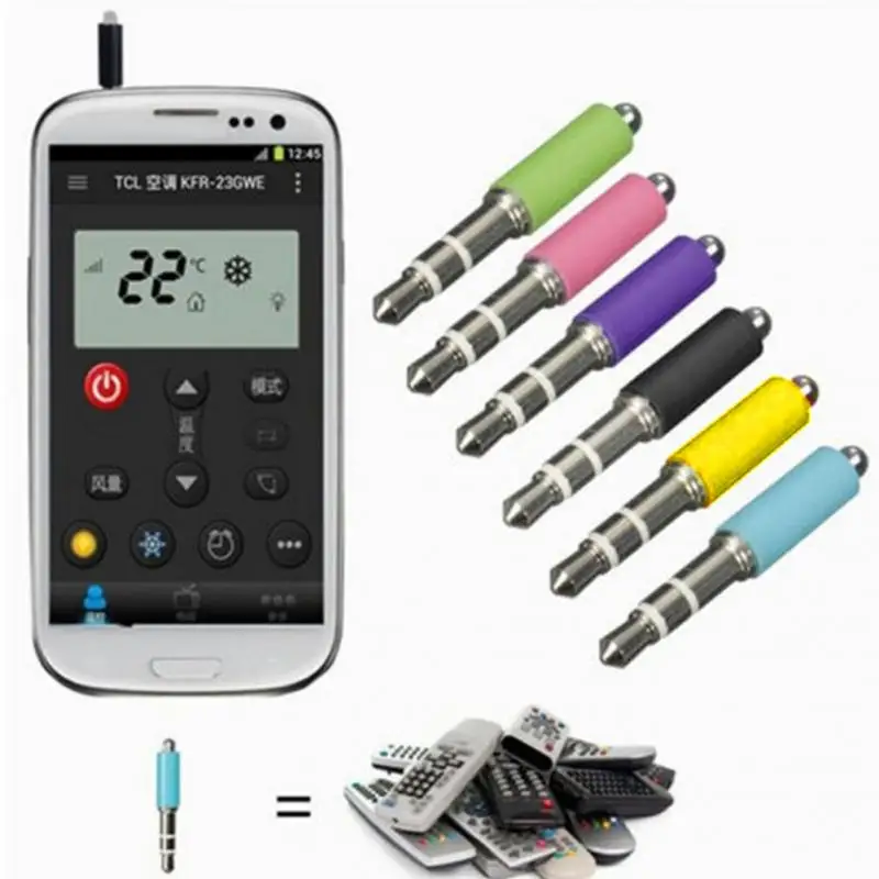 

3.5mm Universal IR remote controller Mobile Phone Smart IR Portable Remote Control For Air Conditioner TV DVD Camera Air Fan