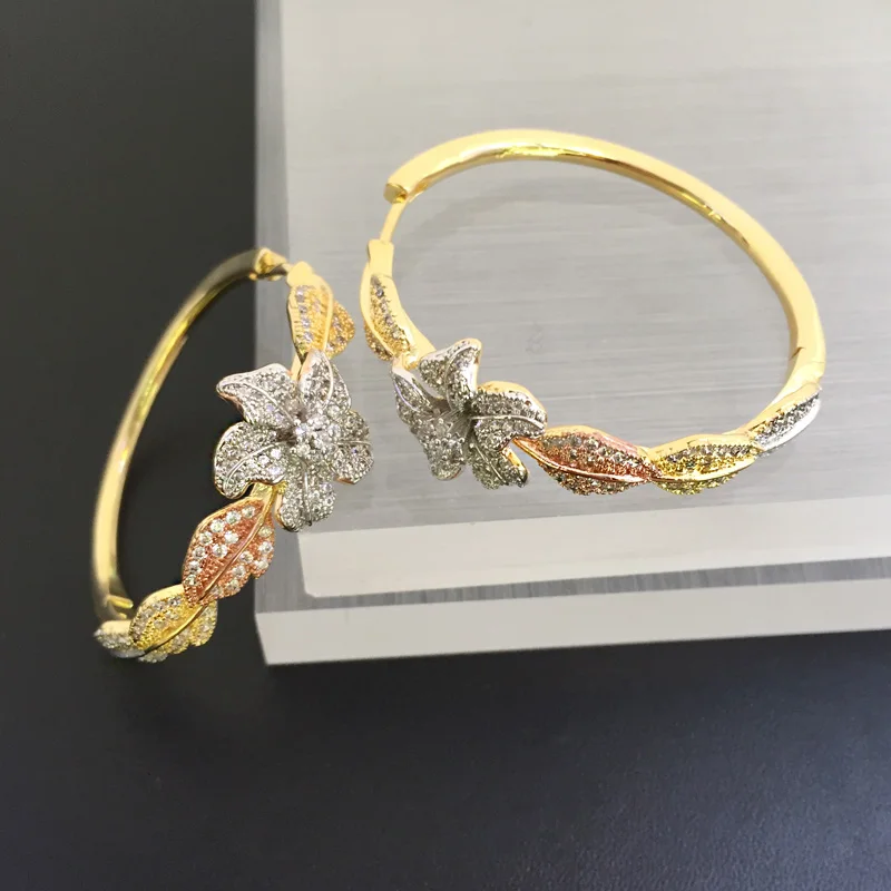 

Lanyika Fashion Jewelry Elegant Jasminum Micro inlay Party Earrings Anniversary Banquet Daily Best Gift