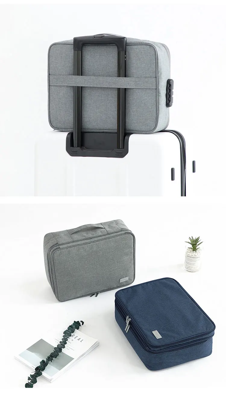 Document Passport Organizer Pouch Business Travel Ipad Passport Holder Cationic Cloth File Certificate Storage Bag Accessories