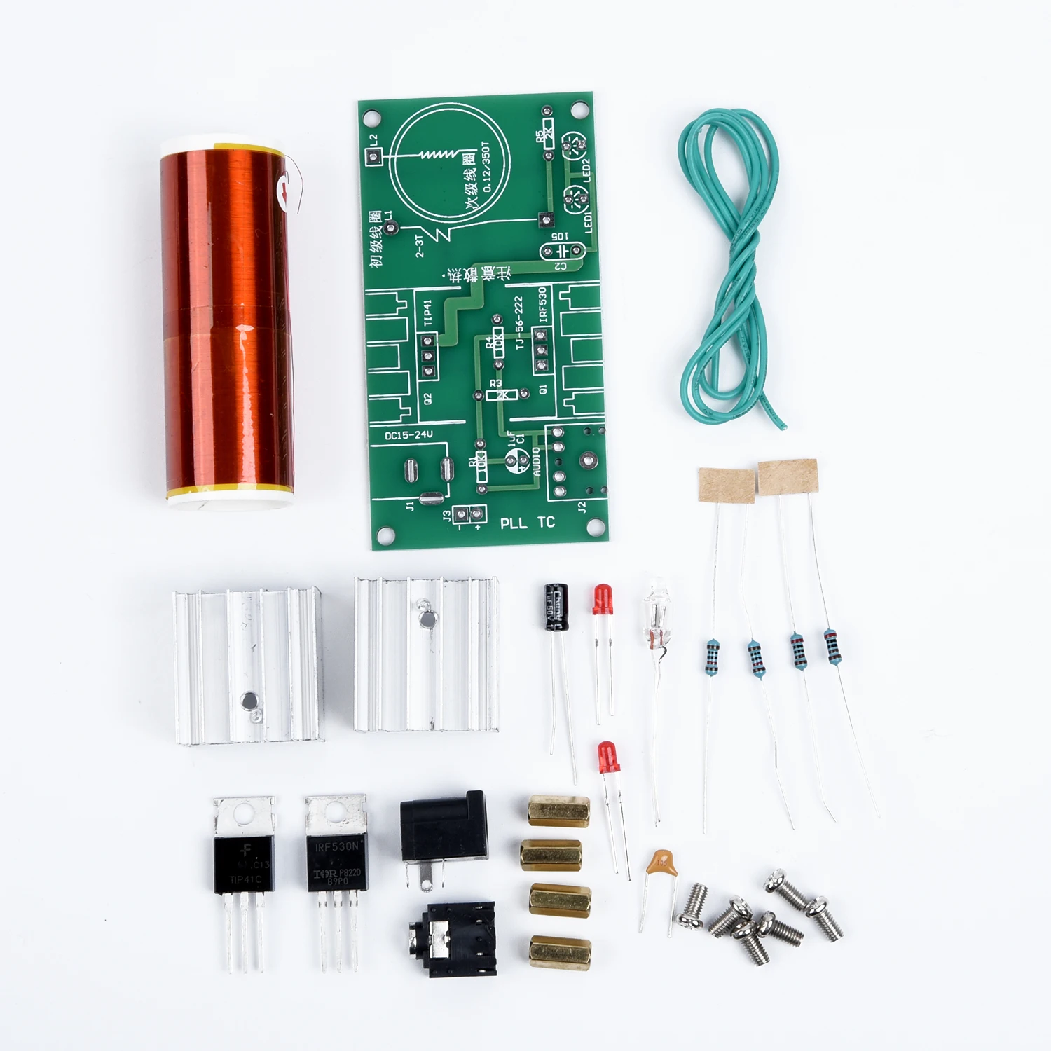 2018 Mini Tesla Coil Plasma Speaker Electronic Kit 15W DIY Kits /& Stainless Ball