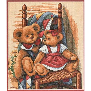 

Set for embroidery "Dimensions 35103 Teddies on Quilt (Bears on the blanket)"
