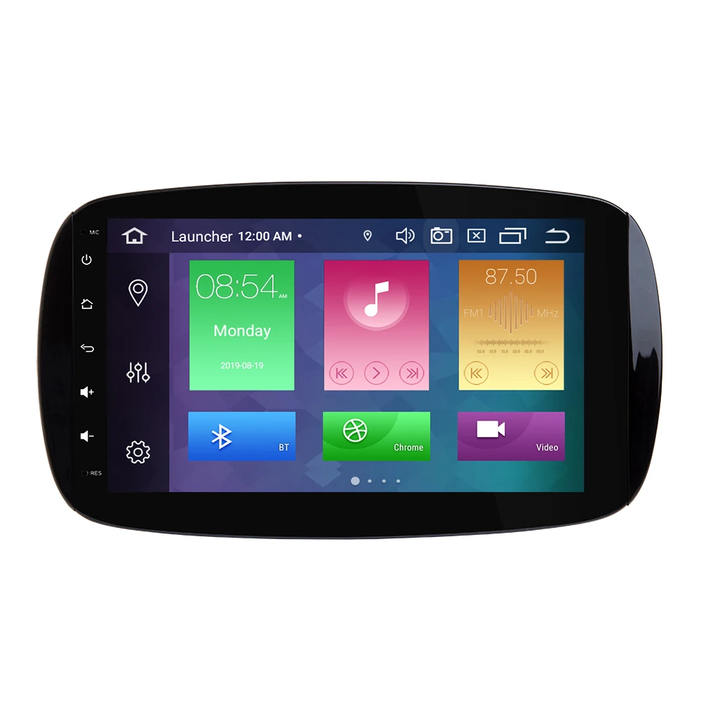IPS DSP 4G RAM 64GB 1 din Android 9.0 Car Radio Multimedia Player For Mercedes Smart Fortwo 2015 2016 2017 GPS Navigation Stereo
