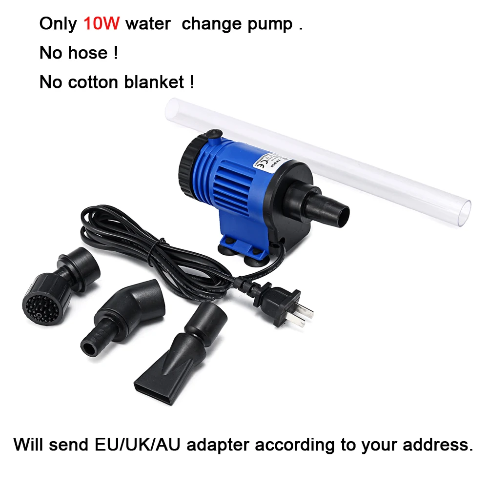 10W Water Changer Автоматический рыбий бак, водяной насос, аквариумный гравий, очиститель, рыбные фекалий, сифон, вакуумный насос, очиститель со шлангом, 220 V-240 V - Цвет: 10W Water Changer