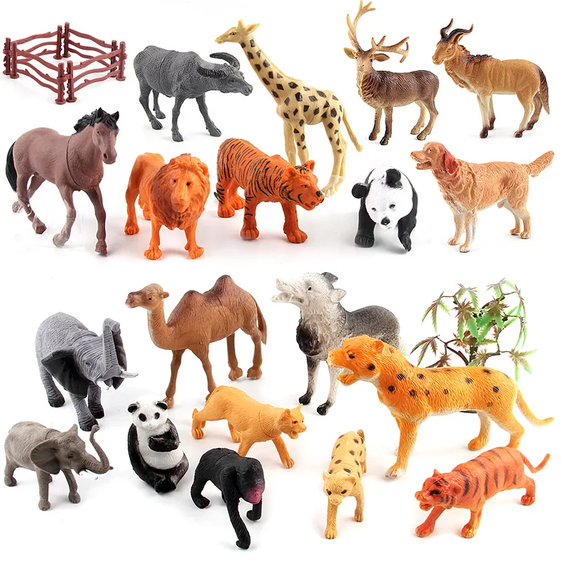 

Simulated Dinosaur Models Wild Forest Domestic Animal Children Gift Toy Set