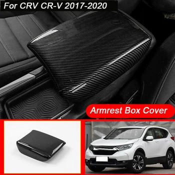 

for Honda CR-V CRV 2017-2020 Carbon Fiber Car Armrest Box Cover Pad Centre Console Storage Box Protection Cushion