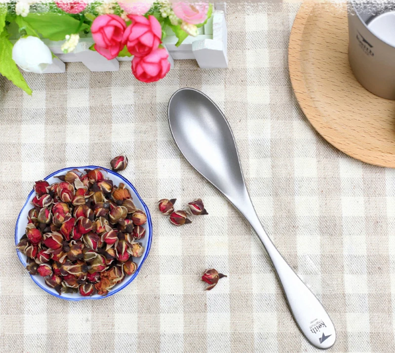 3Pcs столовые приборы Cutlery Western Dessert Cutlery Ice Cream Spoon Long Handle Titanium Tableware Christmas Party Supplies