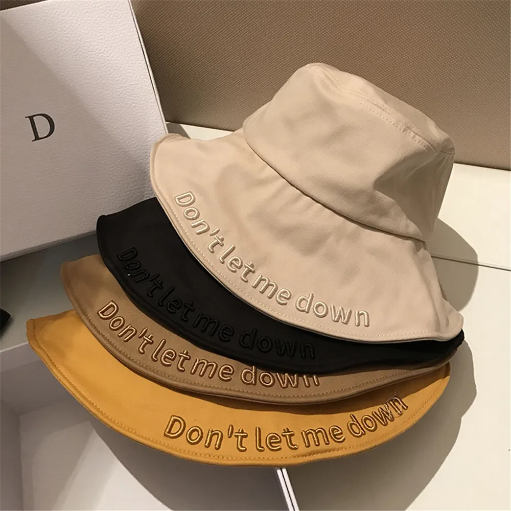 GOUTER Dno't Let Me Down Stitchwork Bucket шапки для мужчин и женщин Панама шляпа хлопок вышивка