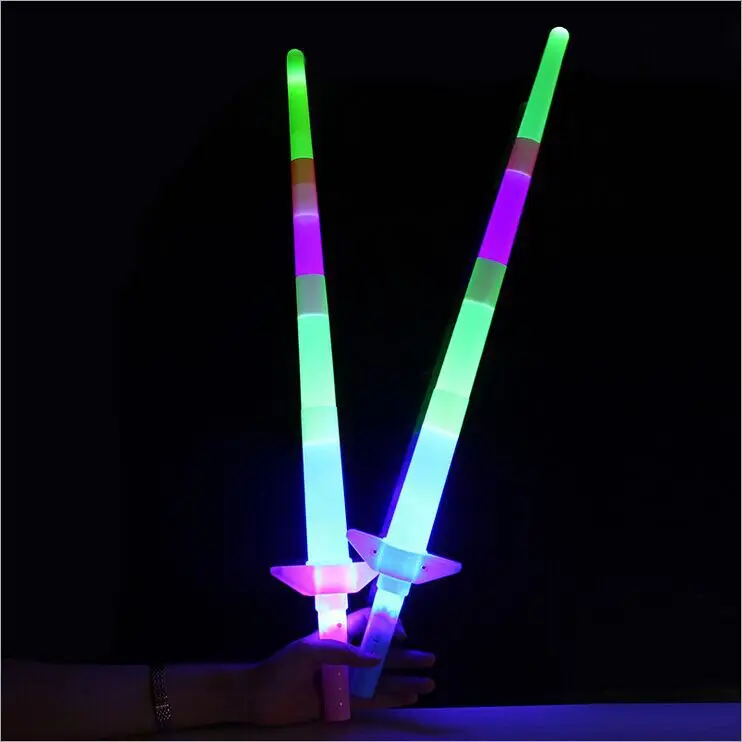 

Glowing Toy Telescopic Wand Large Size Four Light Stick Cheering Props Flash Retractable Sword Stall Hot Selling