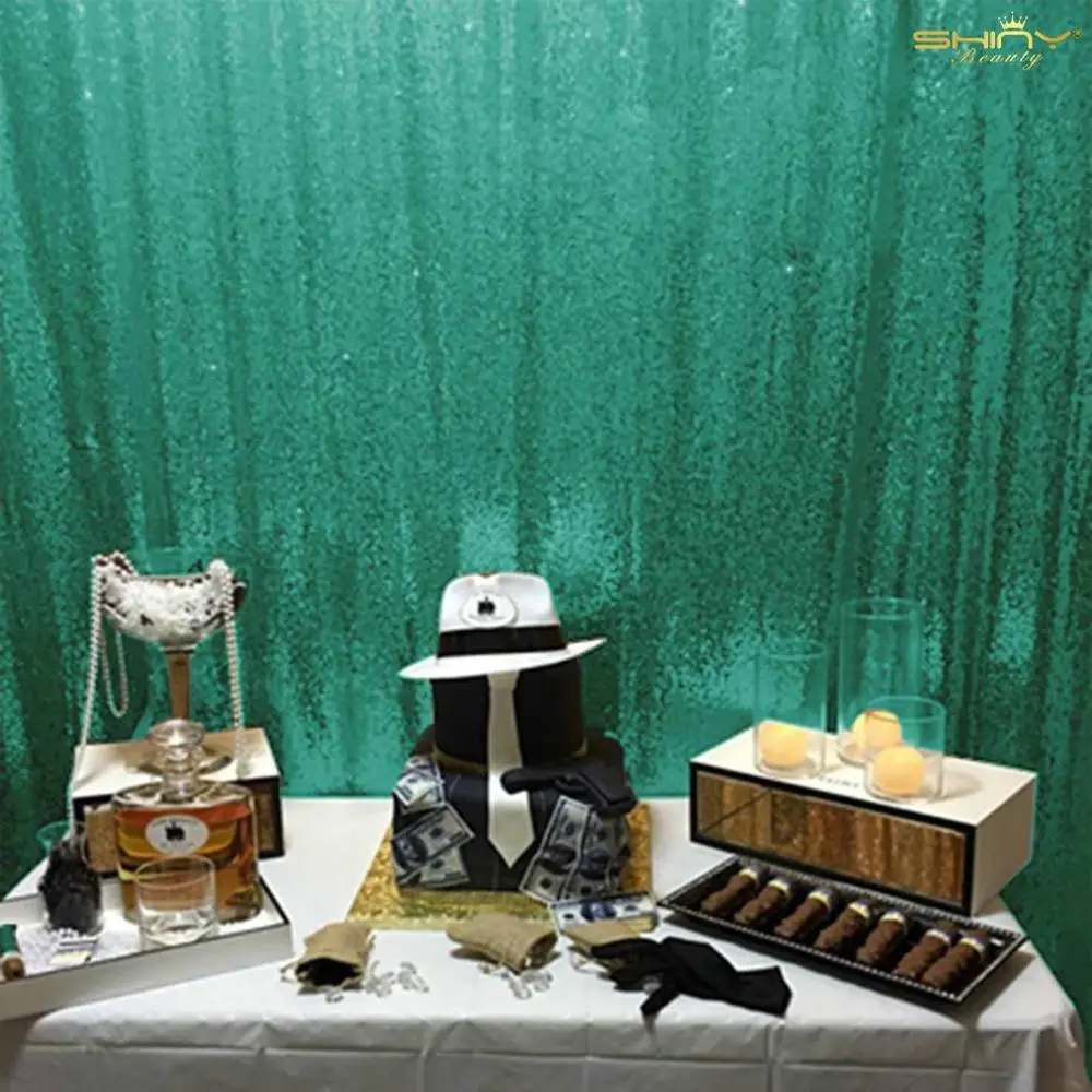 

Christmas Backdrop Green Backdrop Birthday Glitter Curtains Christmas Green Background Decoration-M190924