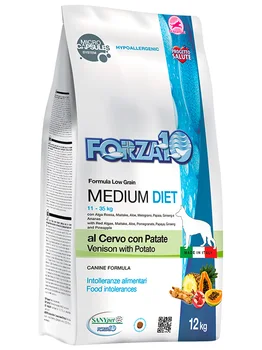 

FORZA10 FORZA10 DOG MEDIUM DIET monobelkovy for adult dogs of medium breeds with allergy with venison and potatoes