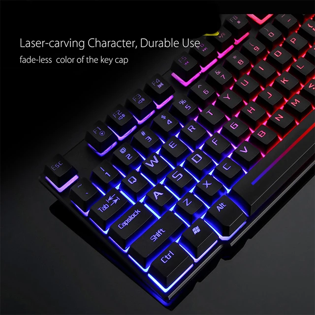Фото пк игровая клавиатура мышь с pad usb проводная 104 клавиши подсветка цена
