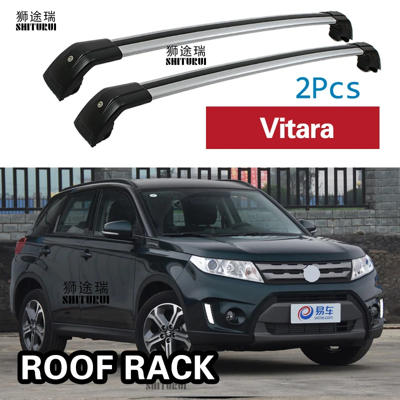 2 шт. штанги на крышу для suzuki Vitara 2015 2016 2017 2018 2019 боковые рейки из алюминиевого