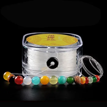 

1 Roll DIY Crystal Beading Stretch Elastic Thread Cord with Box Transparent Clear Round Beading Wire String for Jewelry Making