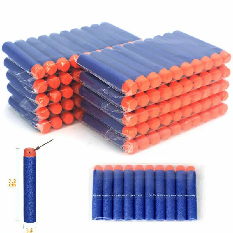 

50-400pcs Kid Toy Gun Darts Pack fr Elite Gun Soft Refill Bullets