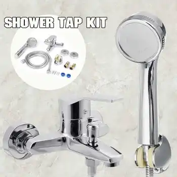 

Bathtub Faucet Bath Faucet Mixer Shower Set Tap Wall Mounted Hand Held Shower Head Kit Shower Faucet Sets Bath Water Mixer