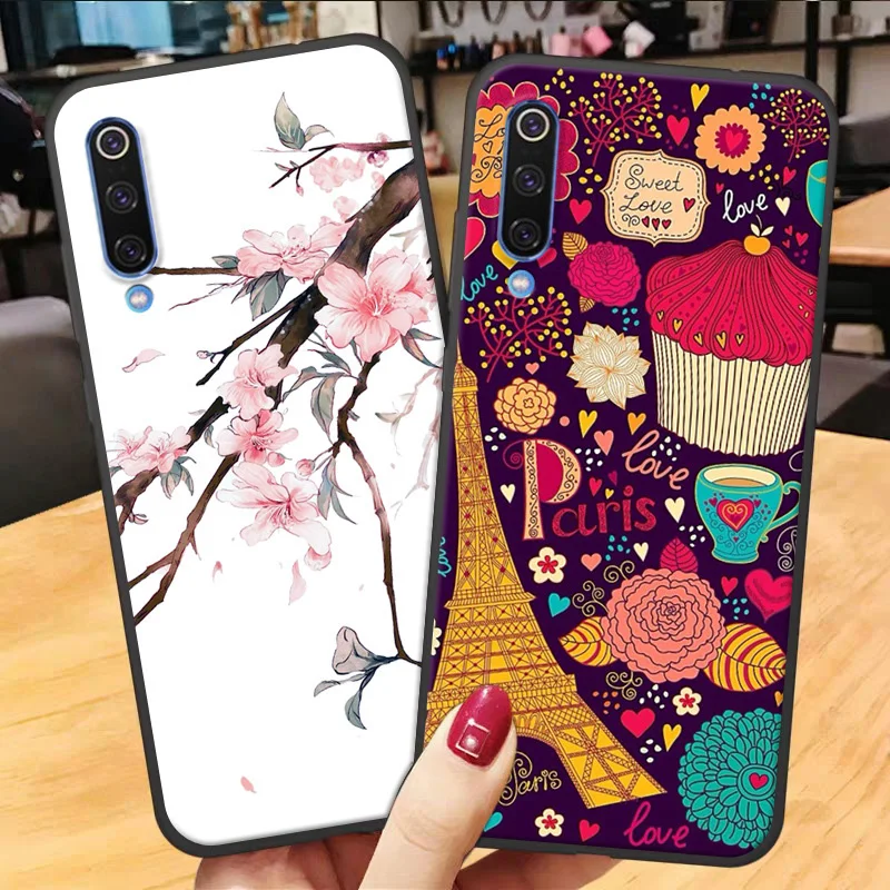 

3D Flower Matte Case For Meizu 16 16th 16x 16s 16xs Note 9 Case Soft Silicone Cover Meizu note9 Note 9 16th 16 X S Original Case