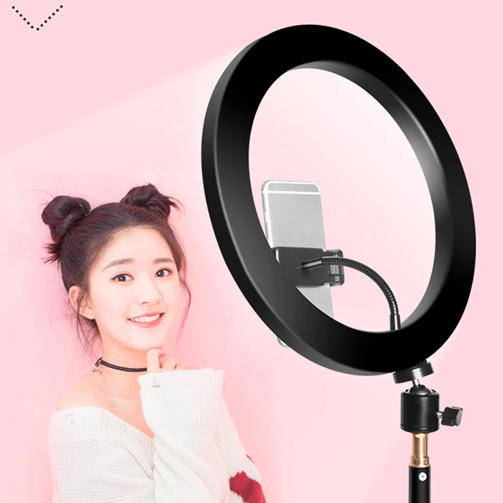 

LED Selfie Round Light Selfie Light Dilemma Wide Dimming Range Lights for Camera Photo Selfie Photography Lighting