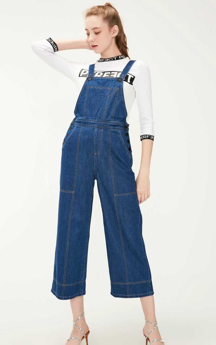 Vero Moda женские хлопковые широкие комбинезоны джинсы | 319164501