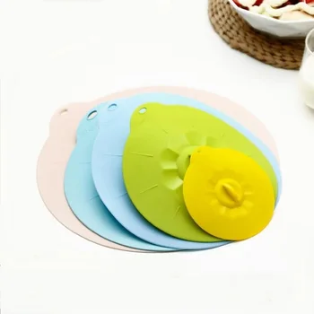 

Set of 5 Silicone Microwave Bowl Cover Cooking Pot Pan Lid Food Wrap Tools Utensil CF-74