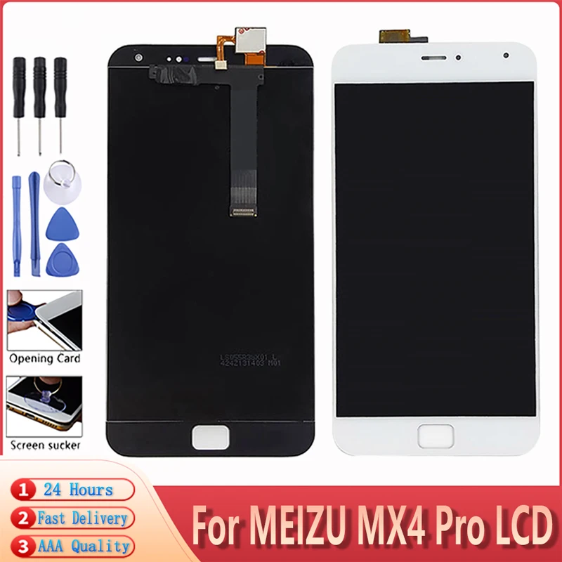 100% протестированный для MEIZU MX4 PRO ЖК дисплей сенсорный экран 5 дюймов дигитайзер