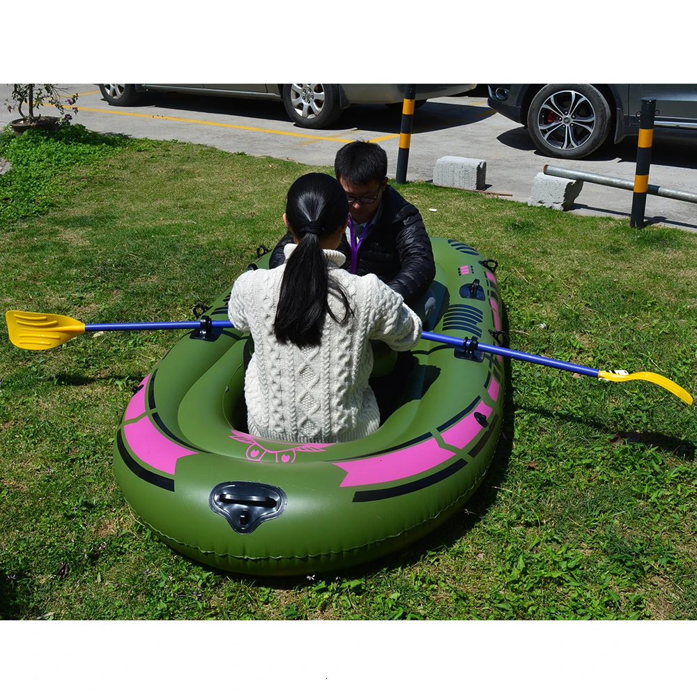 1 Set 2 - 3 Person Portable Inflatable Boat High Strength PVC Rubber Fishing Boat 230x137cm with Paddles Pump Patching Kit (6)