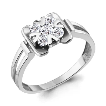 

Ring AQUAMARINE with cubic, silver 925