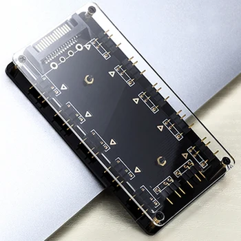 

5V 3-Pin RGB Hub Interface Splitter for Power Supply Port Molex SATA AURA SYNC 3Pin Motherboard Fan