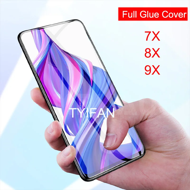 Защитное стекло закаленное 9h для Huawei Honor 8x 7x 9x | Мобильные телефоны и аксессуары