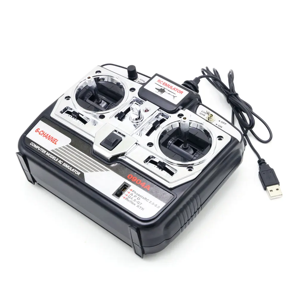 JTL0904A RC Flight Emulator with 6Channels RC Controller Flight Simulator for RC Real Flight JTL0904A RC Flight Emulator with 6Channels RC Controller Flight Simulator for RC Real Flight