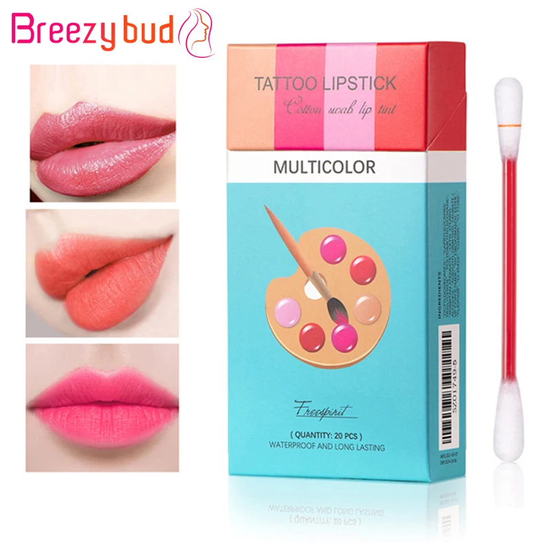 Cotton Swab Lip Glaze Non Stick Hydatinhg Liquid Lipstick Waterproof