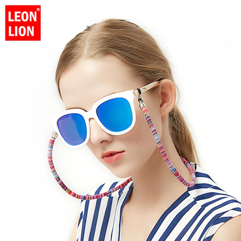 

LeonLion Practical Sunglasses Chain Cotton Neck String Cord Retainer Strap Eyewear Lanyard Holder Rope Anti-lost Glasses Chain