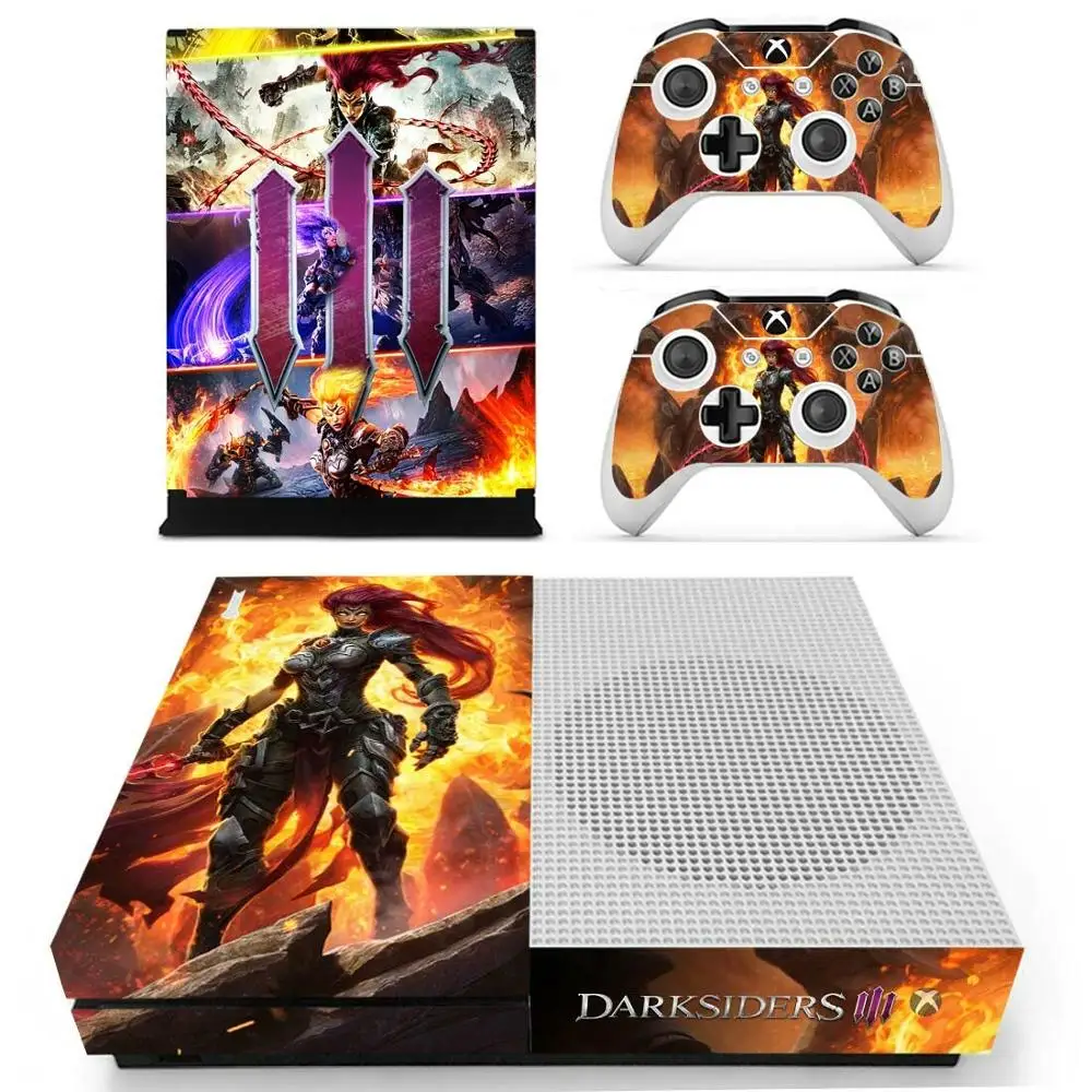 Darksiers 3 наклейки s для Xbox One S кожа Виниловая наклейка Pegatina для Xbox one тонкая консоль и два контроллера шкуры